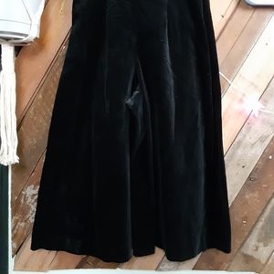 Vintage 70's Black Velveteen Culottes Sz. Small